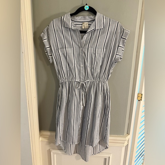 Japna Striped Cotton Shirt Dress Women’s Size M - Picture 1 of 6